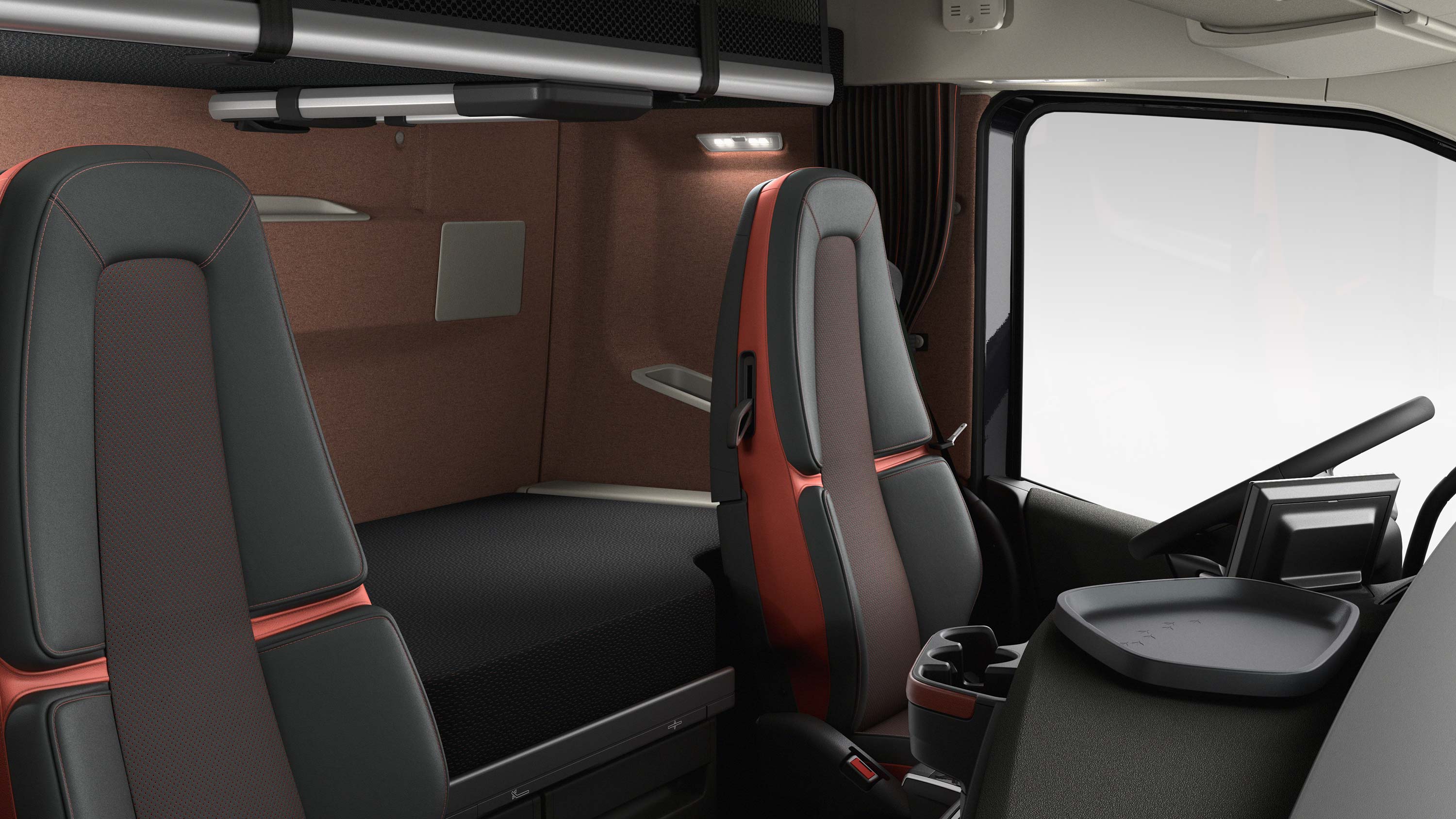 The Volvo FH16 offers comfortable resting facilities.